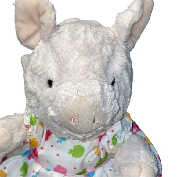 Mary Meyer Plush Pig Angel Wings Dress Apple Stuffed Animal Shower Nursery 10” - Picture 6 of 14
